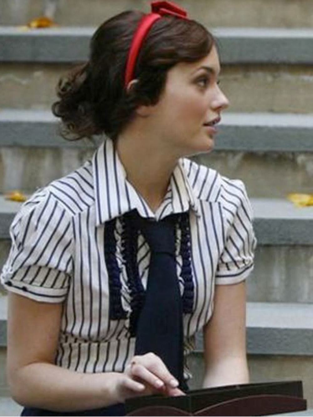 ASO Blair Waldorf Zara Striped Top Size XS